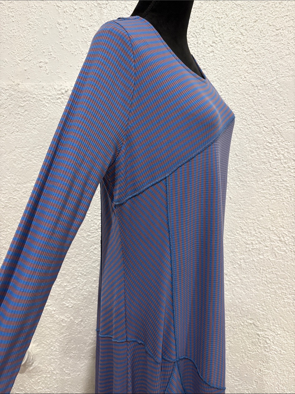 Soft Surroundings Asymmetrical Striped Midi Dress Size XL Riley Dress - Picture 7 of 10